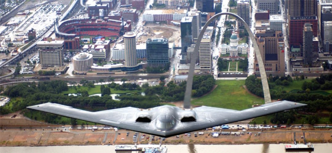 509th Bomb wing over St. Louis